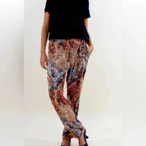 DIXIE - CHENILLE PATTERNED TROUSERS - MULTICOLOR size Med - Picture 1 of 9